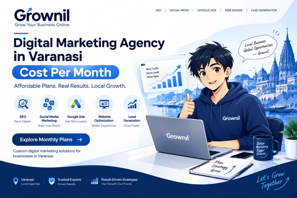 Digital Marketing Agency in Varanasi Cost Per Month – Grownil